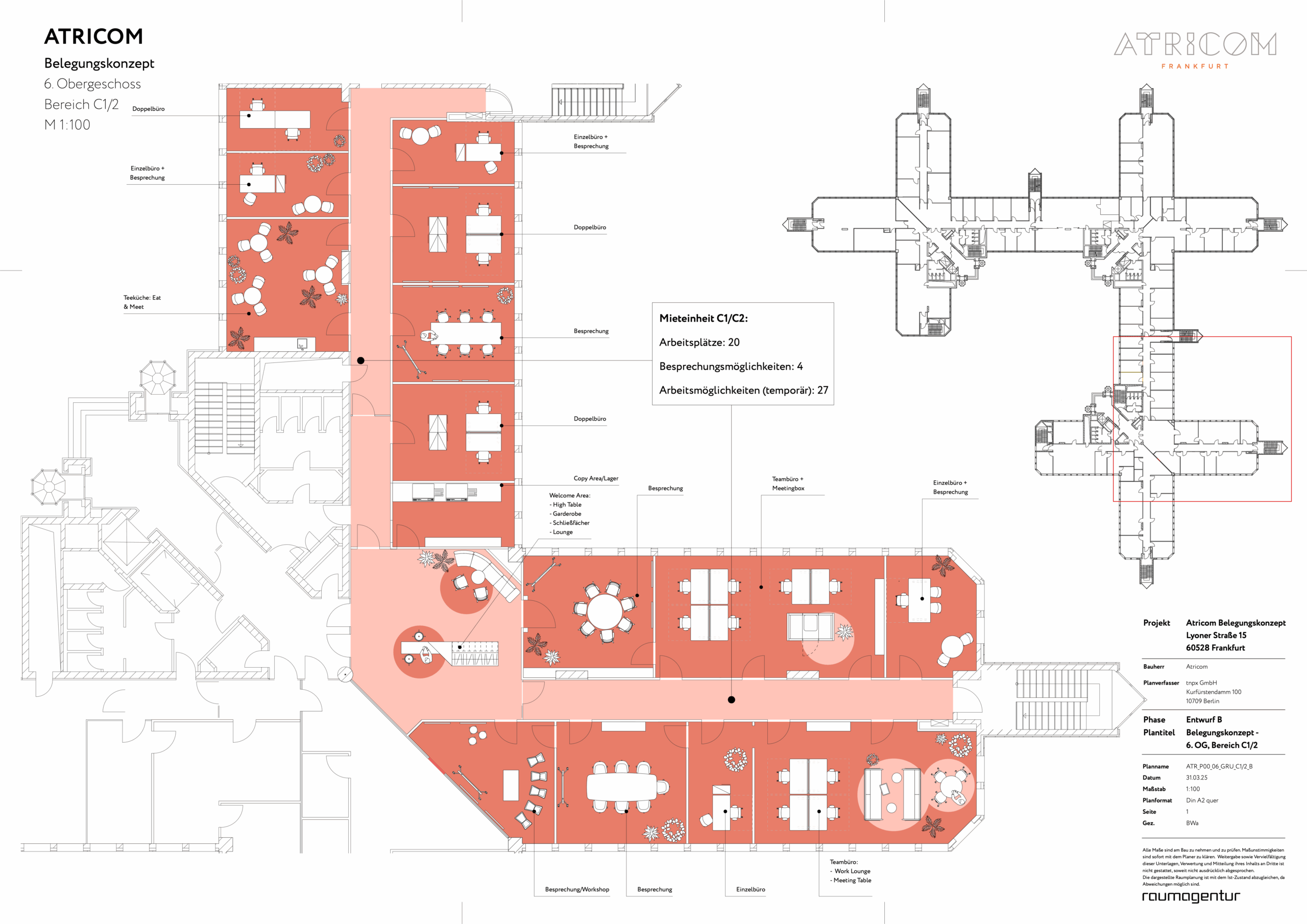Belegungskonzept  4 - mit Teeküche